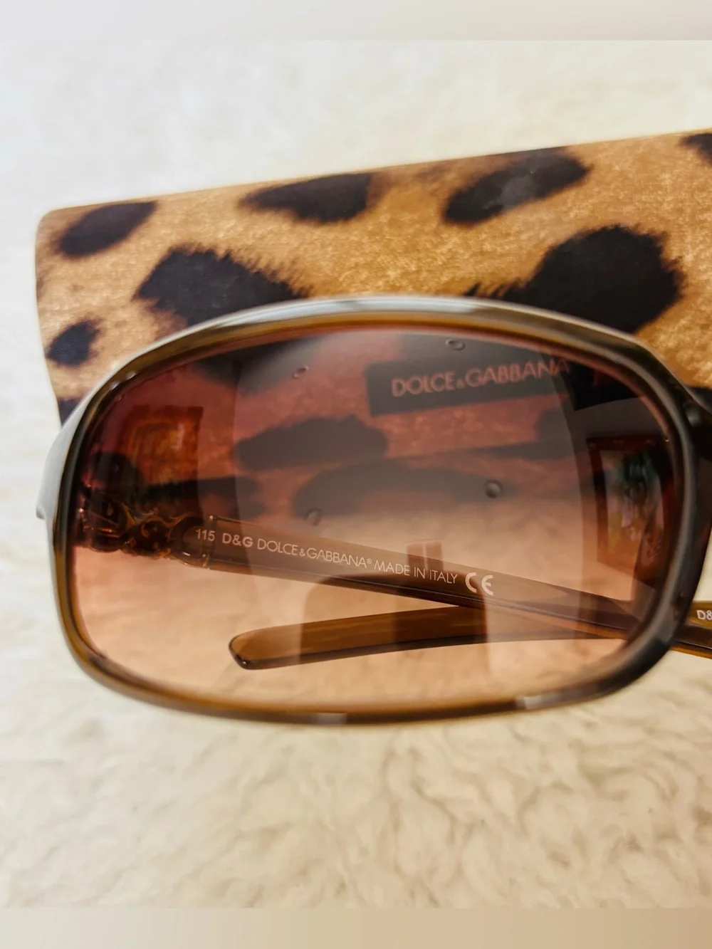 Dolce & Gabbana DG 2192 Clear Light Brown Frame Brown Gradient Sunglasses